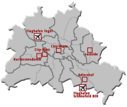 Main locations in Berlin - Please choose an area!